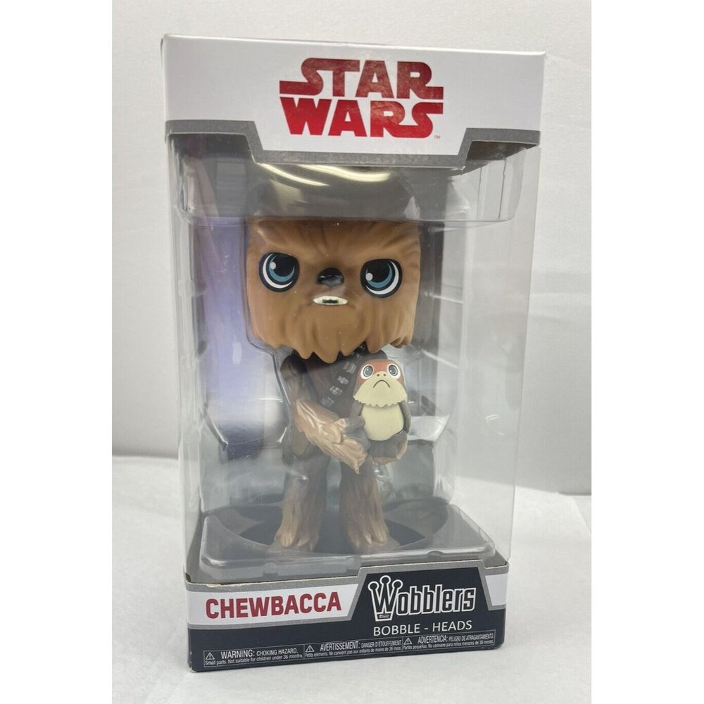 FUNKO ~WOBBLERS STAR WARS THE LAST JEDI ~CHEWBACCA ~ BOBBLE HEAD (#8841)